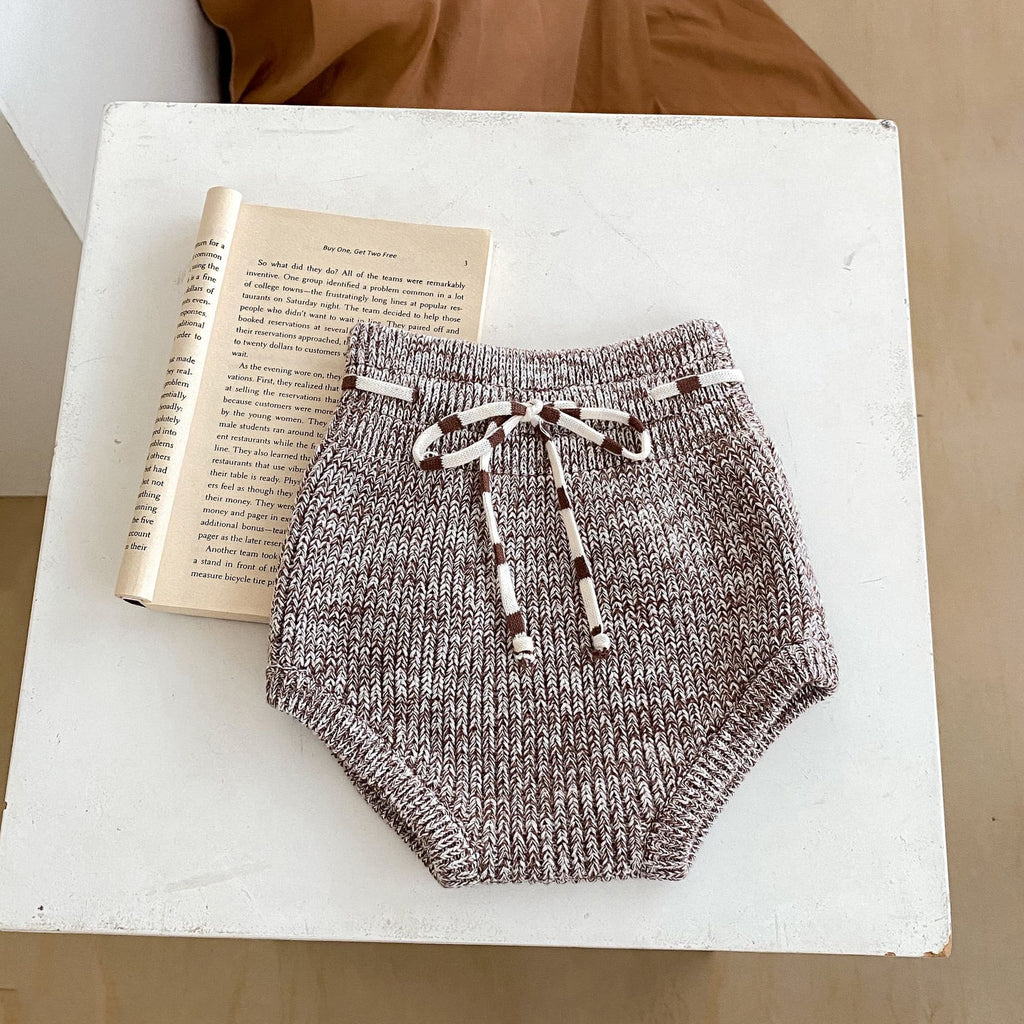 Infant Baby Girl Mixed Color Thick Needle Pullover Pants Pullover Fur Ball Knitted Hat 3-Piece Set