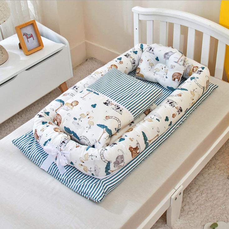 Portable Bionic Travel Crib Mattress - Foldable Anti-Pressure Infant Bed for Newborns