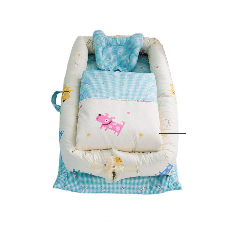 Portable Bionic Travel Crib Mattress - Foldable Anti-Pressure Infant Bed for Newborns