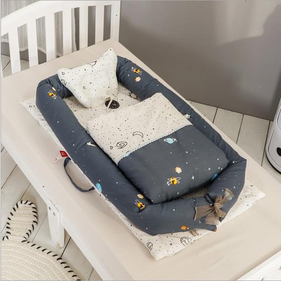 Portable Bionic Travel Crib Mattress - Foldable Anti-Pressure Infant Bed for Newborns