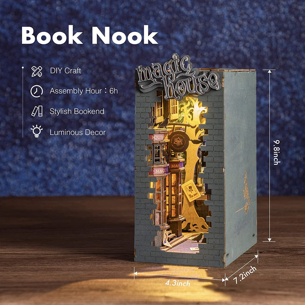 Robotime Rolife Book Nooks Series Stories in Books 4 Kinds DIY Wooden Miniature House Furniture Sakura Densya TGB01 Dropshipping