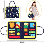 Interactive Busy Board for Kids - A Fun and Educational Dressing & Buttoning Toy for Early Learning and Sensory Exploration