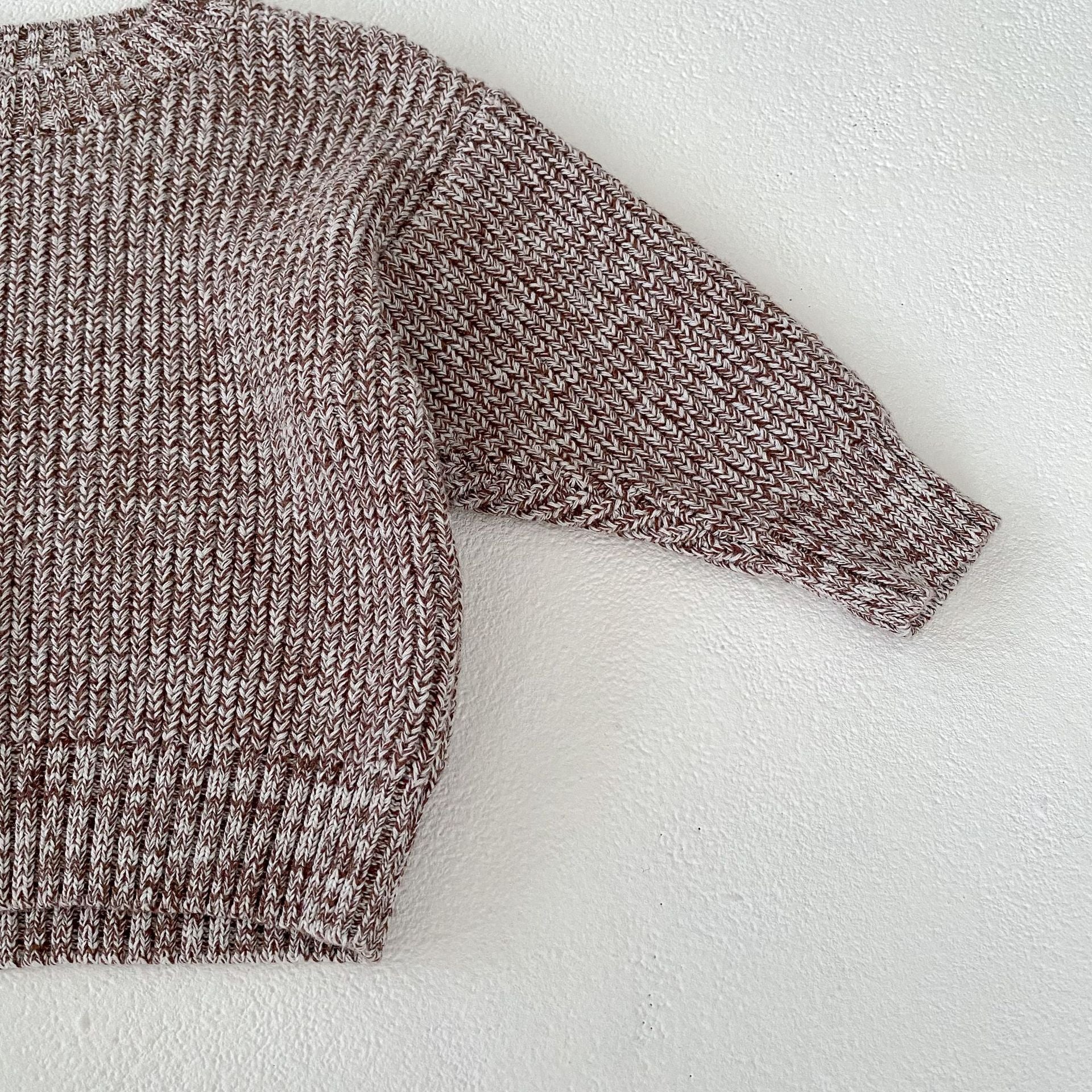 Infant Baby Girl Mixed Color Thick Needle Pullover Pants Pullover Fur Ball Knitted Hat 3-Piece Set