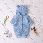 Hooded Knitted Jumpsuit For Cozy Winter Unisex