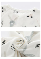 Light and Soft Bamboo Fiber Baby Jumpsuit Floral Animal Cute Print Spring Autumn Newborn Clothes Unisex Long Sleeve Baby Rompers for Boys Girls