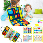 Interactive Busy Board for Kids - A Fun and Educational Dressing & Buttoning Toy for Early Learning and Sensory Exploration
