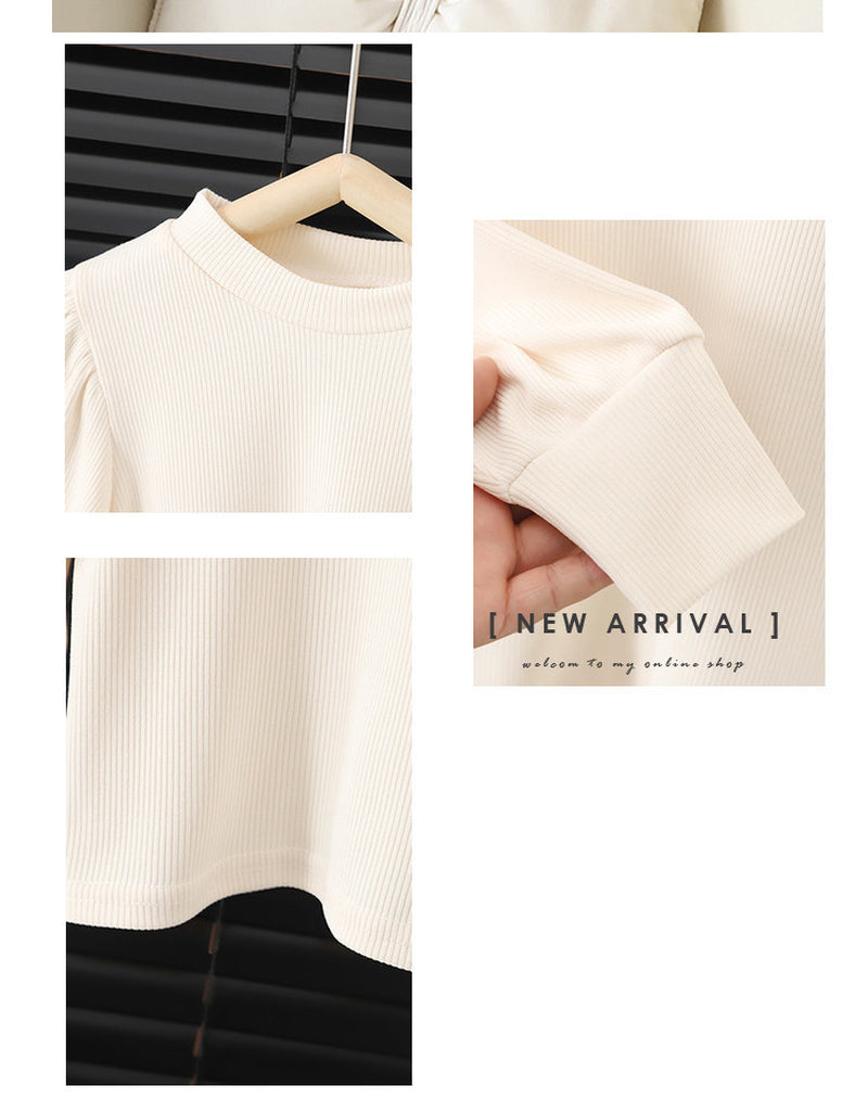 Baby Girl Round-Neck Long-Sleeved Dress Suit