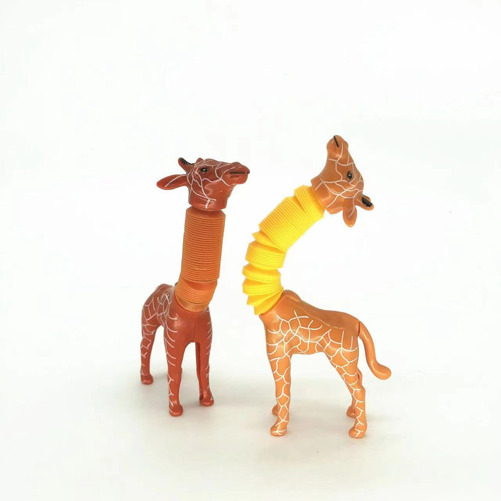 Giraffe Tubes Sensory Toys Novelty Spring Fidget Toy Stretch Tube Stress Relief Toy for Kid Birthday Gift Party Favors