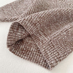 Infant Baby Girl Mixed Color Thick Needle Pullover Pants Pullover Fur Ball Knitted Hat 3-Piece Set