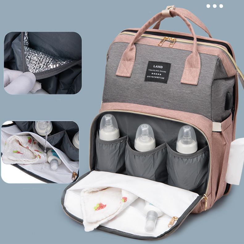Stylish Large Capacity Insulated Backpack for New Moms - Your Ultimate Baby Crib & Milk Storage Solution!