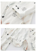 Light and Soft Bamboo Fiber Baby Jumpsuit Floral Animal Cute Print Spring Autumn Newborn Clothes Unisex Long Sleeve Baby Rompers for Boys Girls