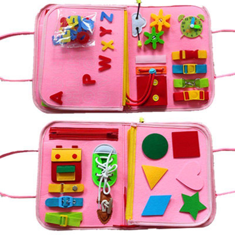 Interactive Busy Board for Kids - A Fun and Educational Dressing & Buttoning Toy for Early Learning and Sensory Exploration