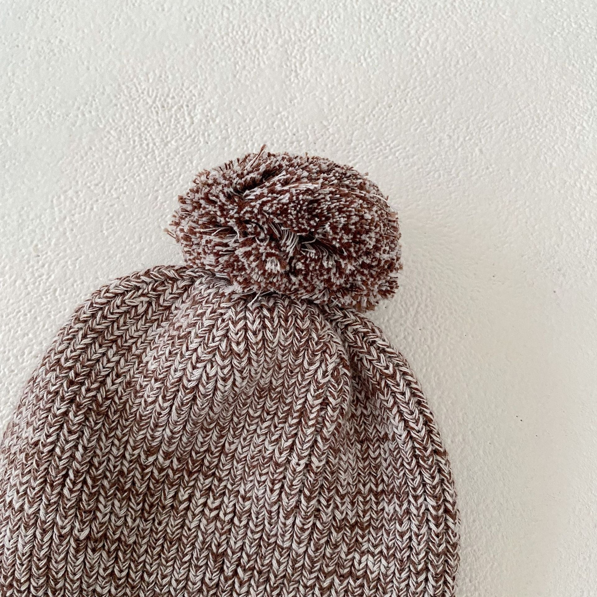 Infant Baby Girl Mixed Color Thick Needle Pullover Pants Pullover Fur Ball Knitted Hat 3-Piece Set