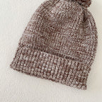 Infant Baby Girl Mixed Color Thick Needle Pullover Pants Pullover Fur Ball Knitted Hat 3-Piece Set