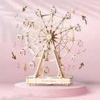 Robotime DIY Wooden Rotatable Ferris Wheel Model with Playing Music Toys for Children Birthday TGN01