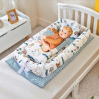Portable Bionic Travel Crib Mattress - Foldable Anti-Pressure Infant Bed for Newborns