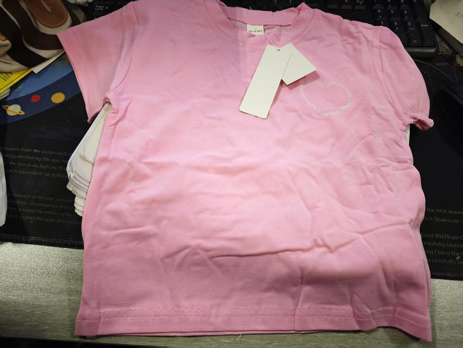 Heart Printing Short Sleeve Suit Korean Style Baby Boys' and Girls' Clothing Two-Piece Set