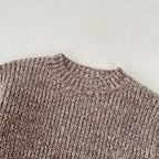 Infant Baby Girl Mixed Color Thick Needle Pullover Pants Pullover Fur Ball Knitted Hat 3-Piece Set