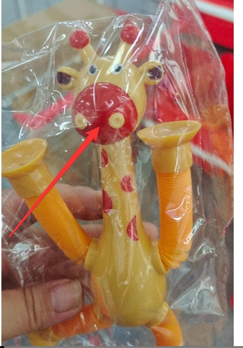 Giraffe Tubes Sensory Toys Novelty Spring Fidget Toy Stretch Tube Stress Relief Toy for Kid Birthday Gift Party Favors