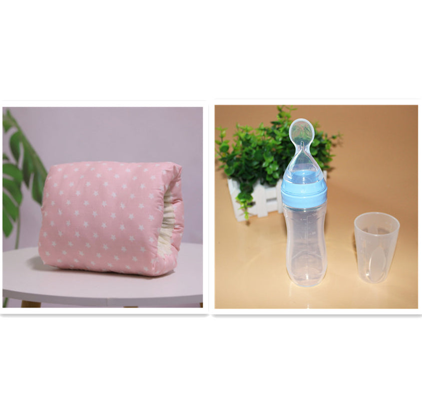 Adjustable Cotton Nursing Pillow for Comfortable Breastfeeding - Washable Arm Support Cushion for Babies