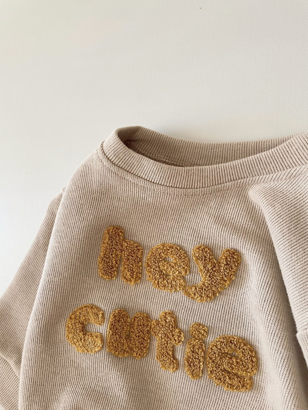 Spring and Autumn Newborn Alphabet Embroidery Baby Long Sleeve Two-Piece Suit