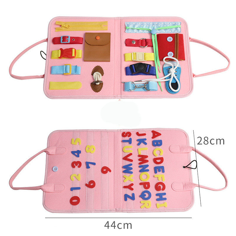 Interactive Busy Board for Kids - A Fun and Educational Dressing & Buttoning Toy for Early Learning and Sensory Exploration