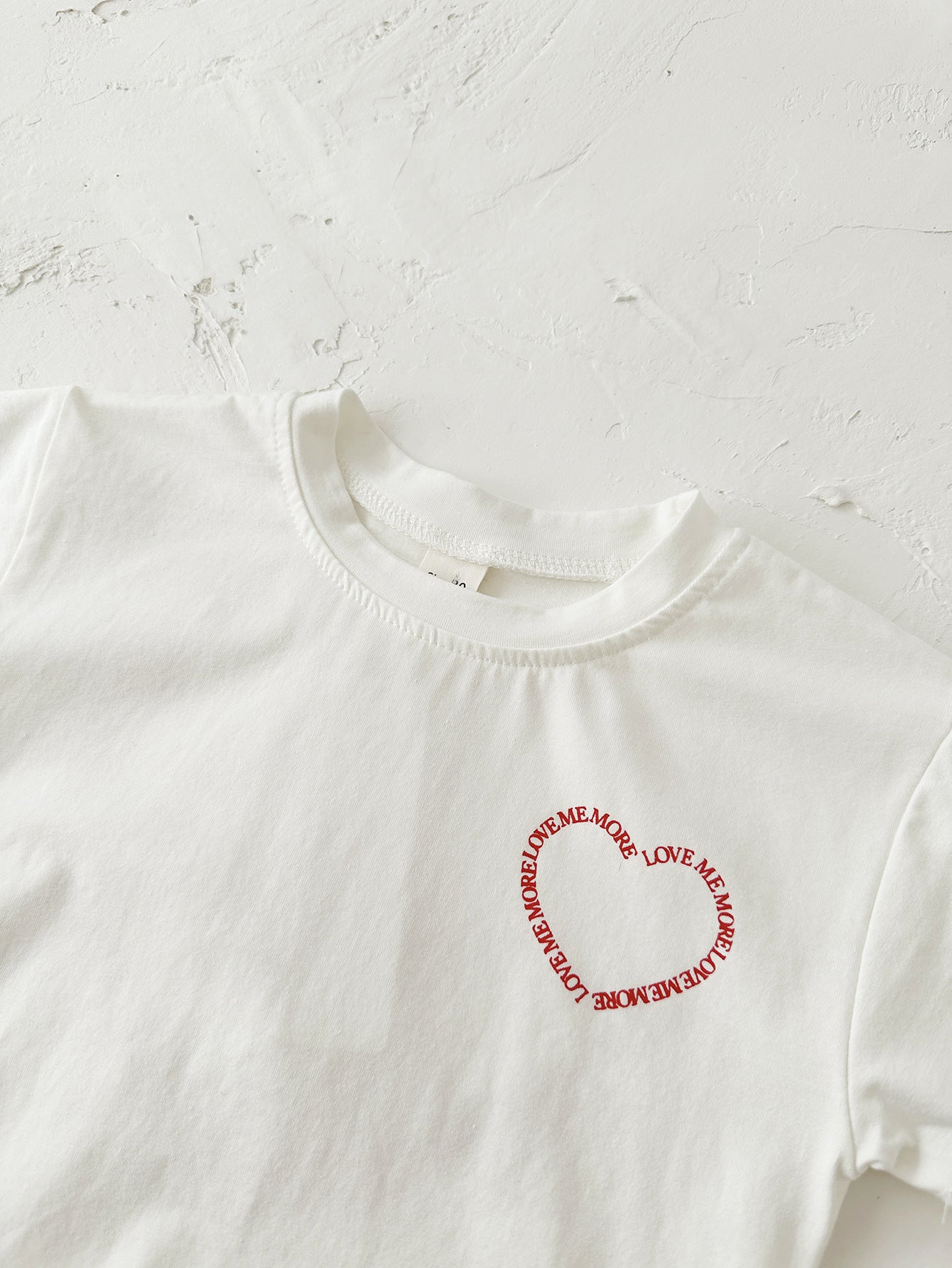 Heart Printing Short Sleeve Suit Korean Style Baby Boys' and Girls' Clothing Two-Piece Set