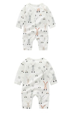 Light and Soft Bamboo Fiber Baby Jumpsuit Floral Animal Cute Print Spring Autumn Newborn Clothes Unisex Long Sleeve Baby Rompers for Boys Girls