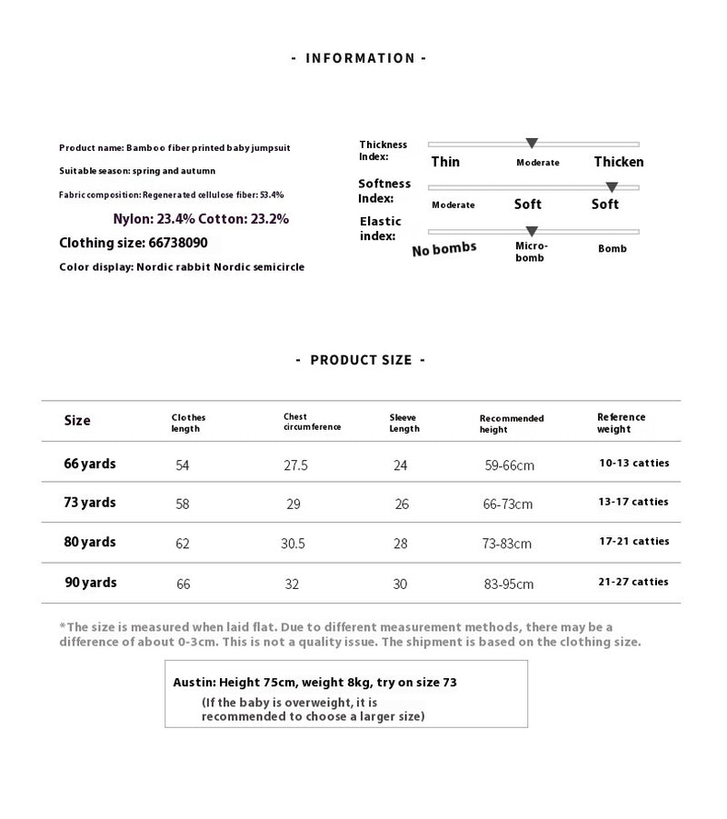 Light and Soft Bamboo Fiber Baby Jumpsuit Floral Animal Cute Print Spring Autumn Newborn Clothes Unisex Long Sleeve Baby Rompers for Boys Girls