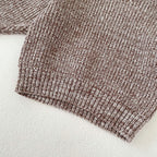 Infant Baby Girl Mixed Color Thick Needle Pullover Pants Pullover Fur Ball Knitted Hat 3-Piece Set