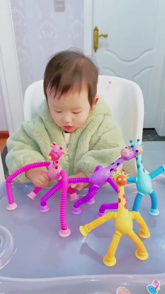 Giraffe Tubes Sensory Toys Novelty Spring Fidget Toy Stretch Tube Stress Relief Toy for Kid Birthday Gift Party Favors