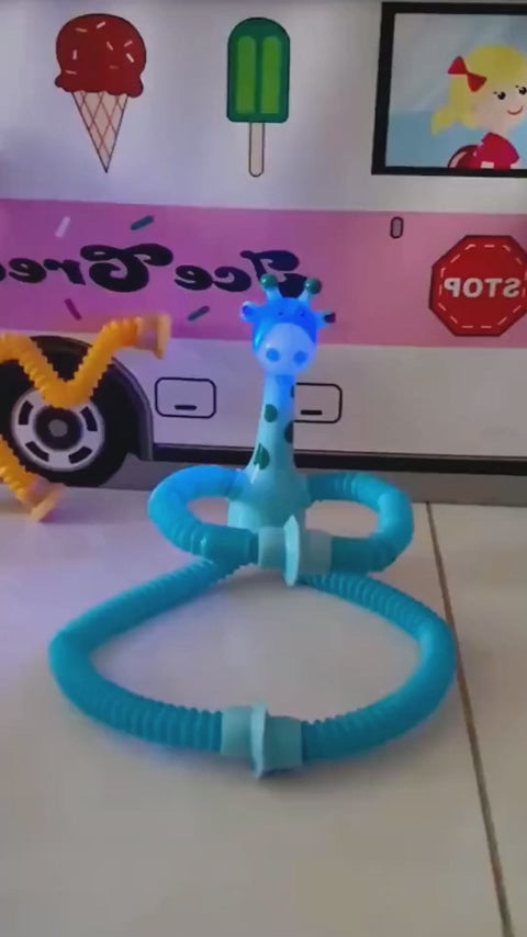 Giraffe Tubes Sensory Toys Novelty Spring Fidget Toy Stretch Tube Stress Relief Toy for Kid Birthday Gift Party Favors