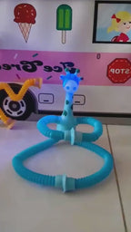 Giraffe Tubes Sensory Toys Novelty Spring Fidget Toy Stretch Tube Stress Relief Toy for Kid Birthday Gift Party Favors