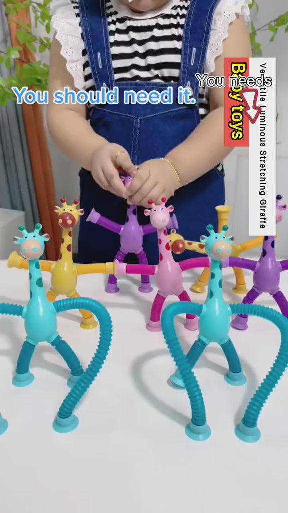 Giraffe Tubes Sensory Toys Novelty Spring Fidget Toy Stretch Tube Stress Relief Toy for Kid Birthday Gift Party Favors